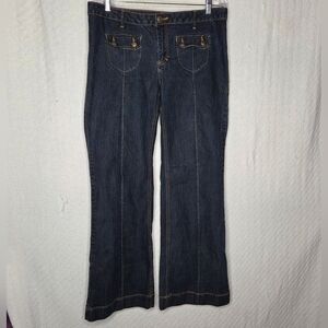 Bisou Bisou Dark Blue Flare Jeans